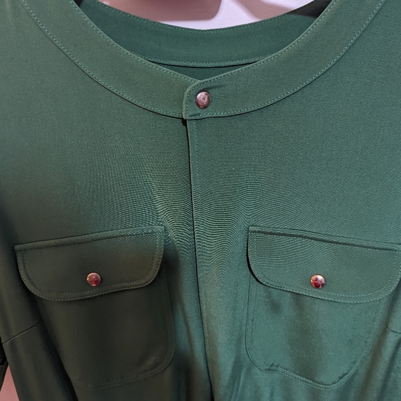 Jo No Fui Button Accent Shirt Sleeve Maxi Dress - Picture 4 of 11